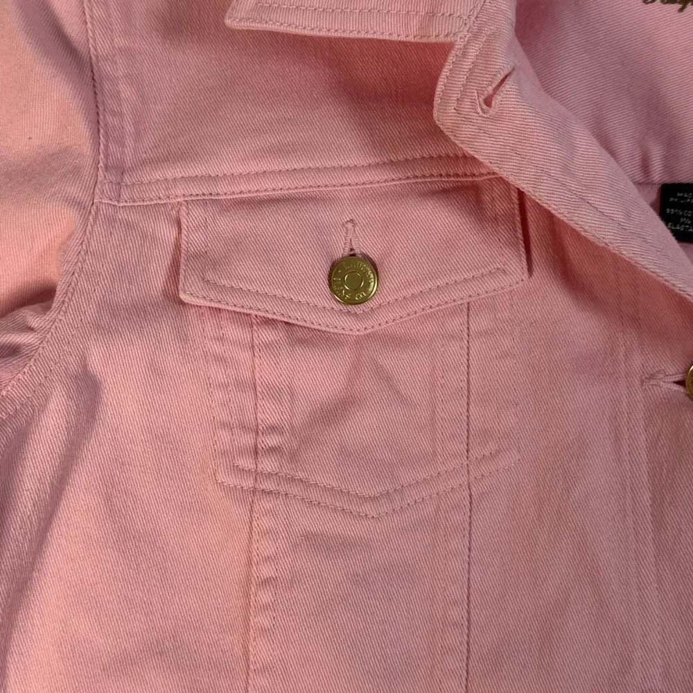 Lauren Ralph Lauren Jeans Company Pink Denim Jacket Colorful LRL Women's Large - Picture 4 of 10
